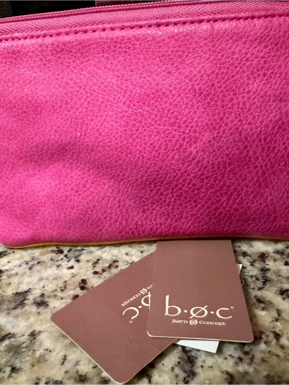 boc Two-Tone Pink and Orange Wristlet Clutch